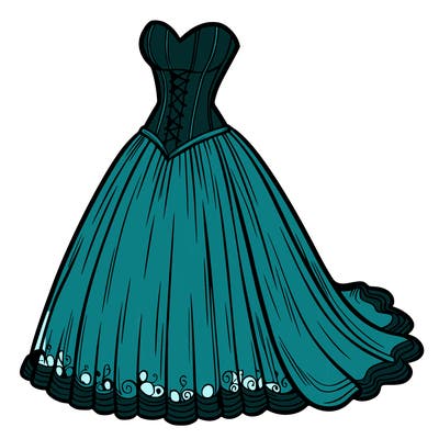 wedding dress-corset and a long and flowy skirt