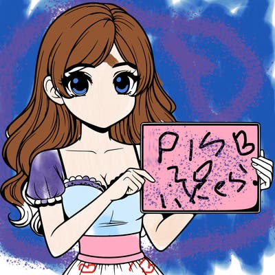 realistic pretty girl holding blank sign