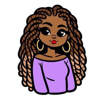 black girl with locs