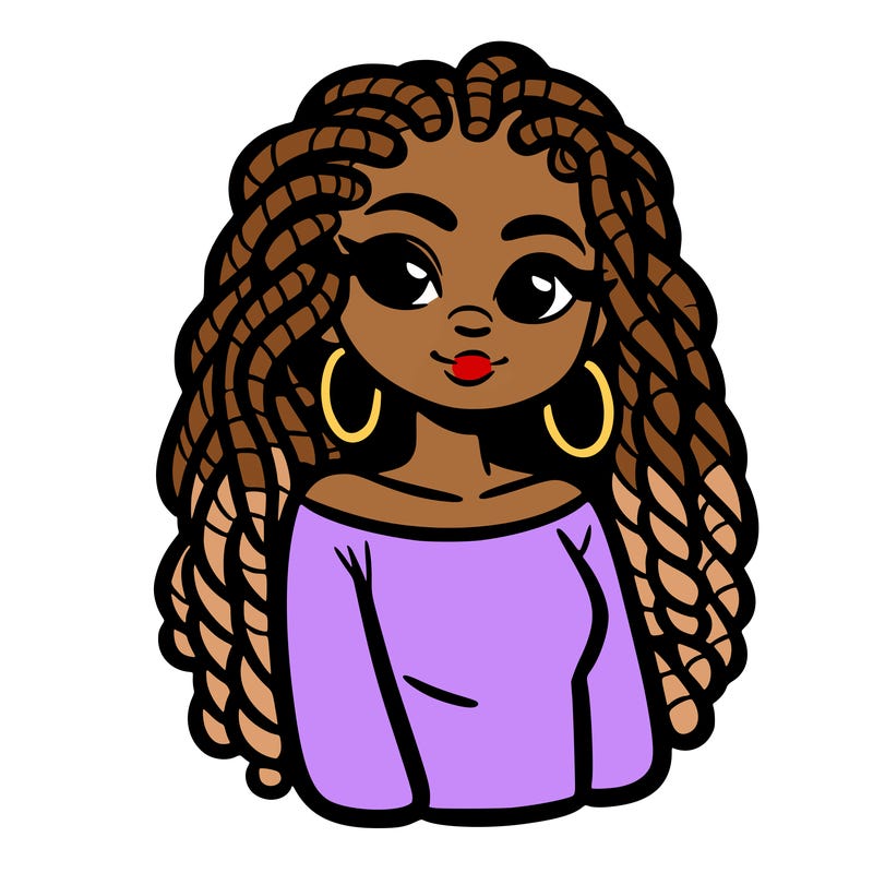 black girl with locs