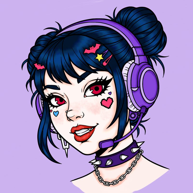 e-girl head