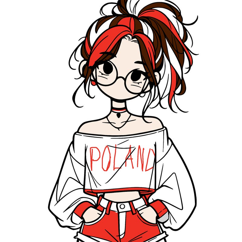 girl with a messy ponytail glasses a baggy crop top and jean shorts