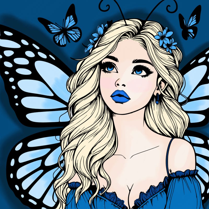 butterfly fairy realistic girl