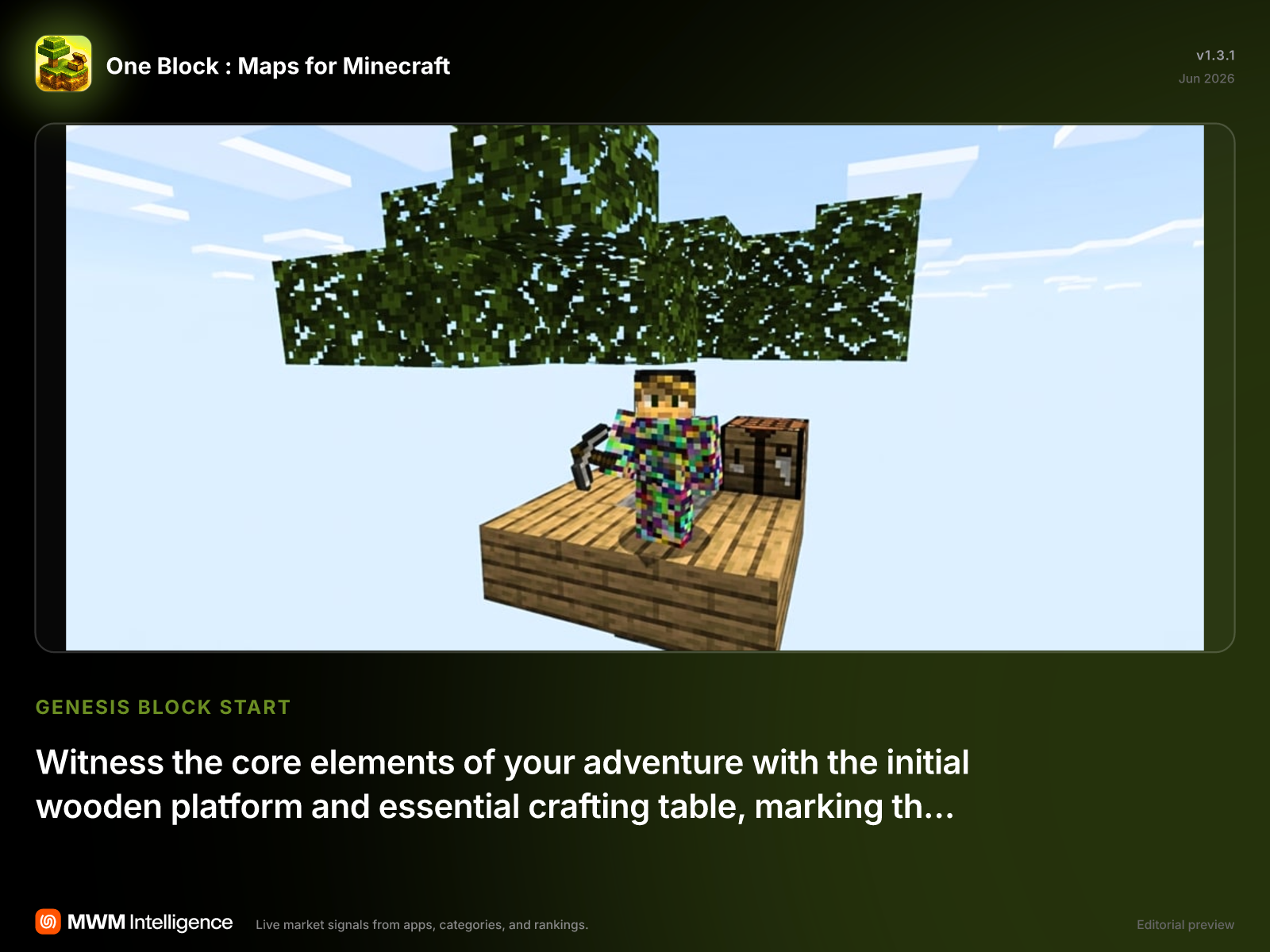 One Block : Maps for Minecraft - Reference App | MWM