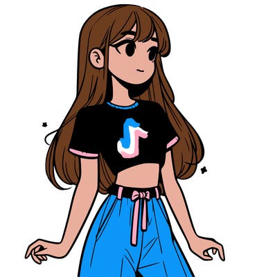 girl in a cute crop top