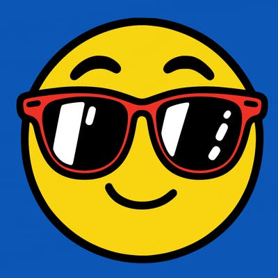 emoji with sunglasses