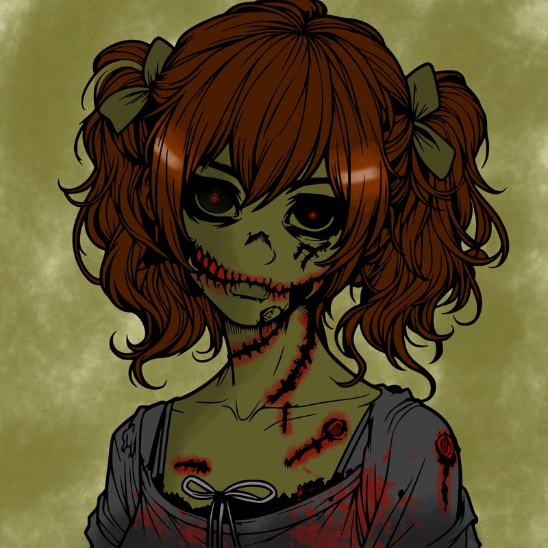 realistic zombie teenage girl