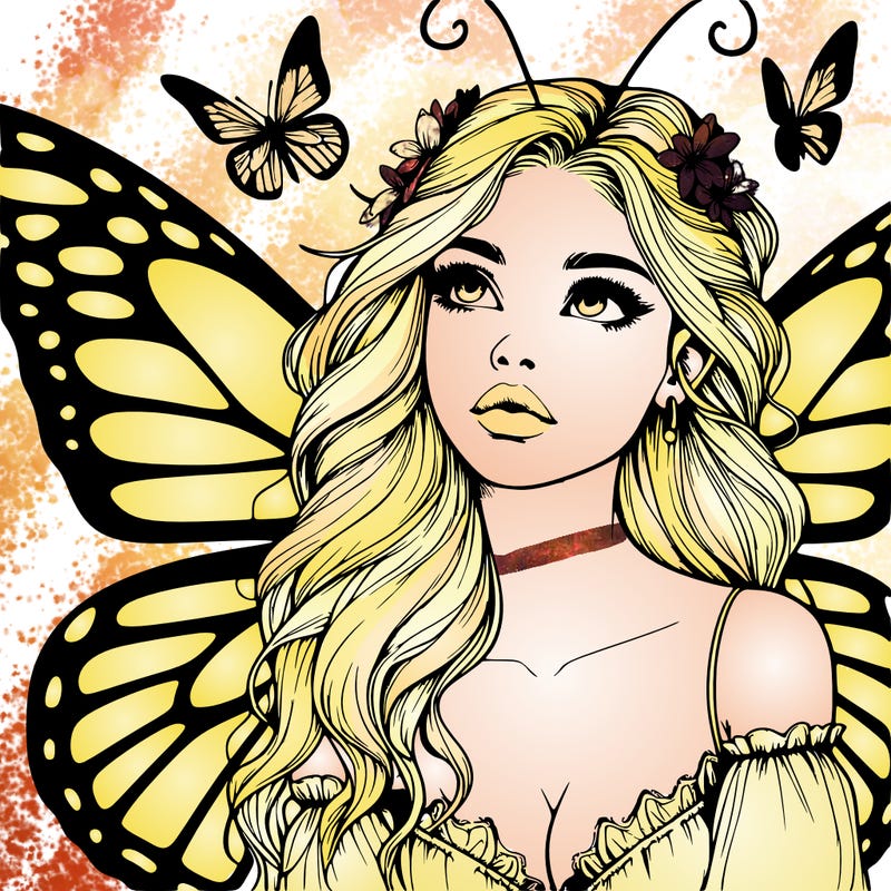 butterfly fairy realistic girl