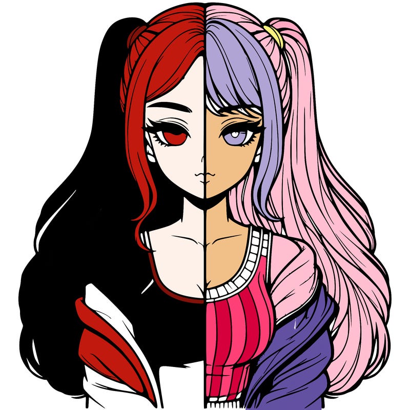 realistic girl split