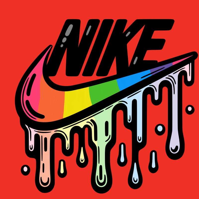 dripping nike logo