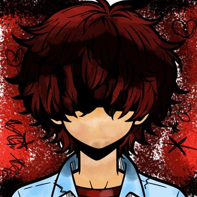 manga boy fluffy hair covering his eyes