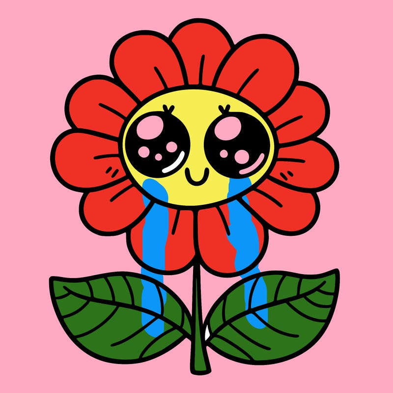 flower with eyes