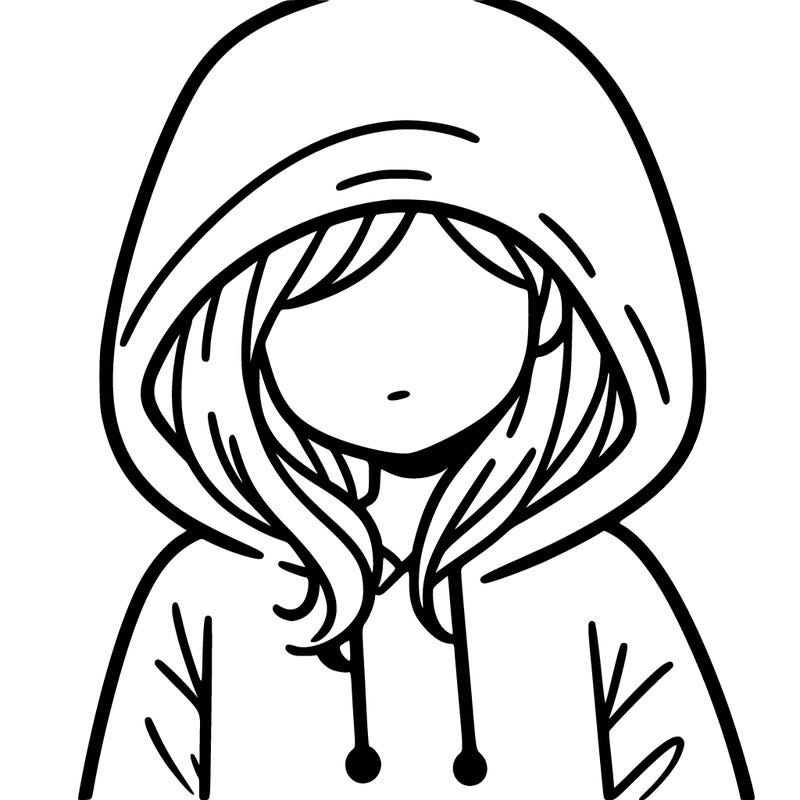 girl with hoodie