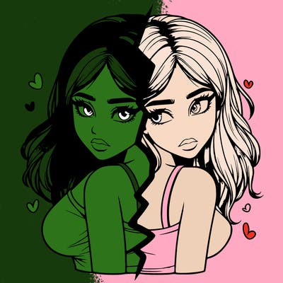 realistic girl split