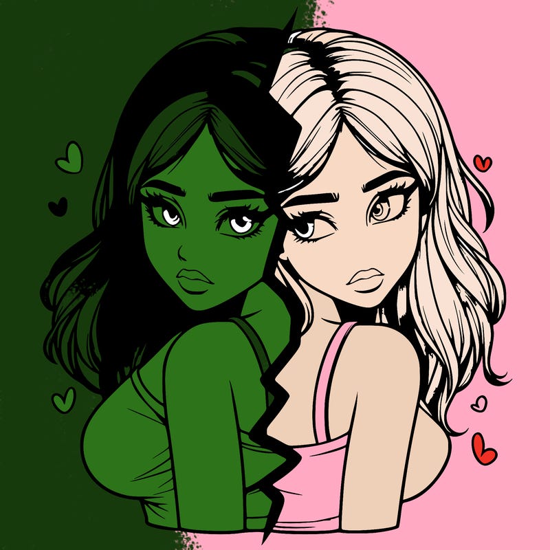 realistic girl split