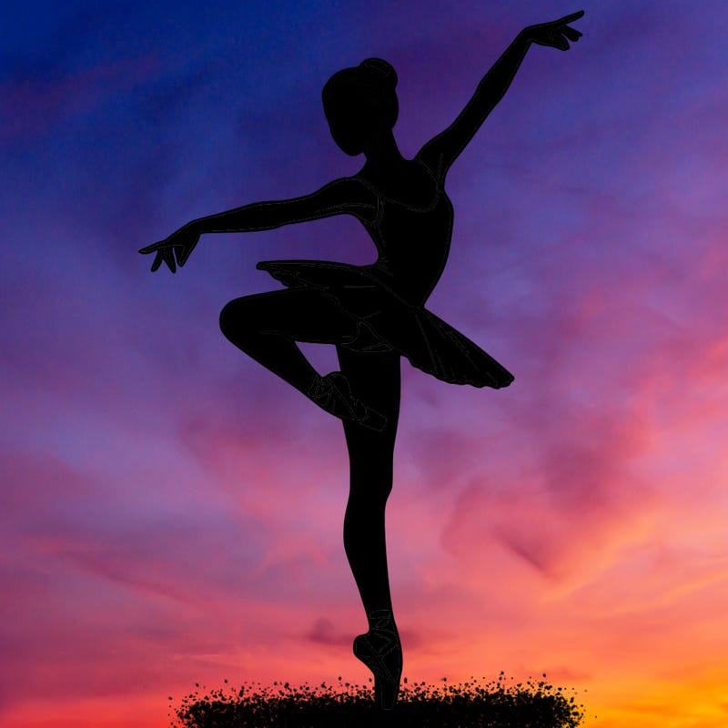 realistic person doing ballet