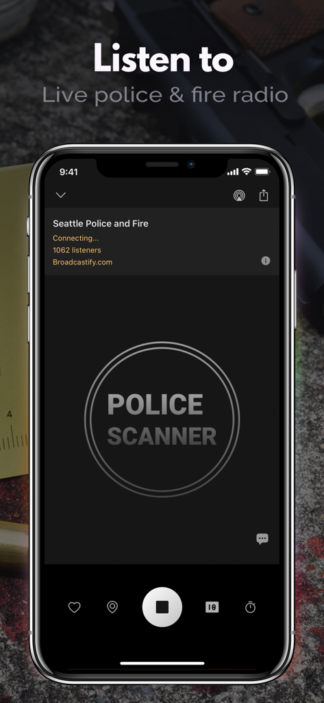 Live police and fire radio scanner interface for Seattle emergency services