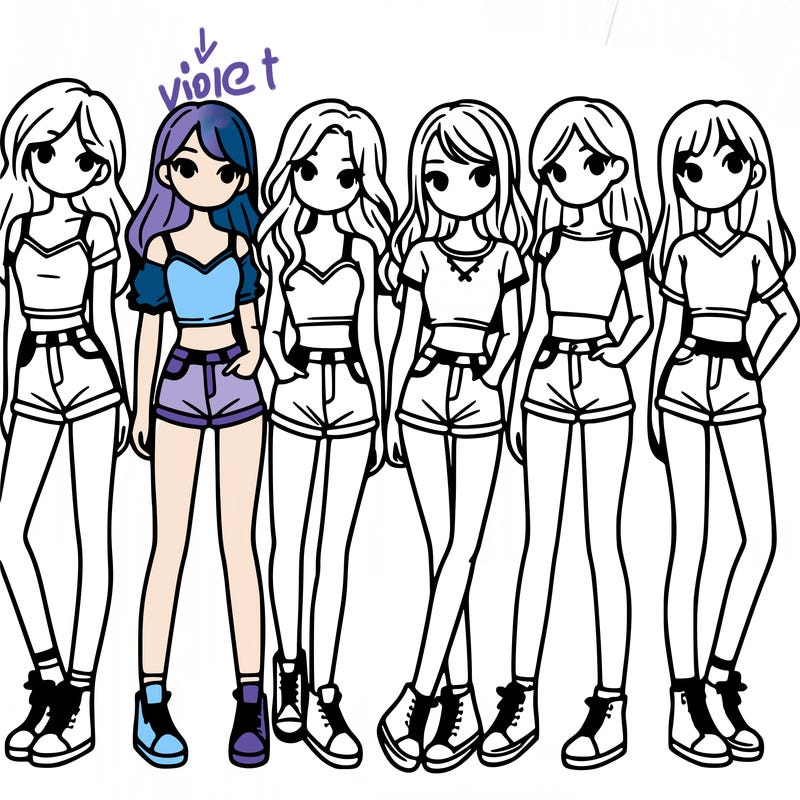 a group of girls wearing crop tops and shorts