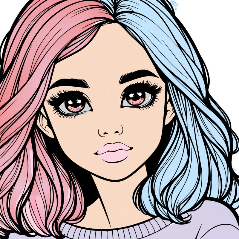 realistic girl whith cute eyes