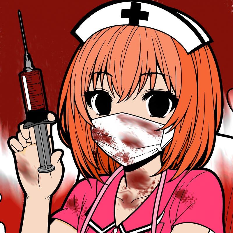 anime girl nurse holding syringe
