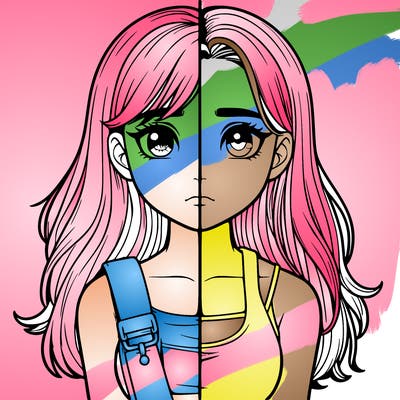 realistic girl split