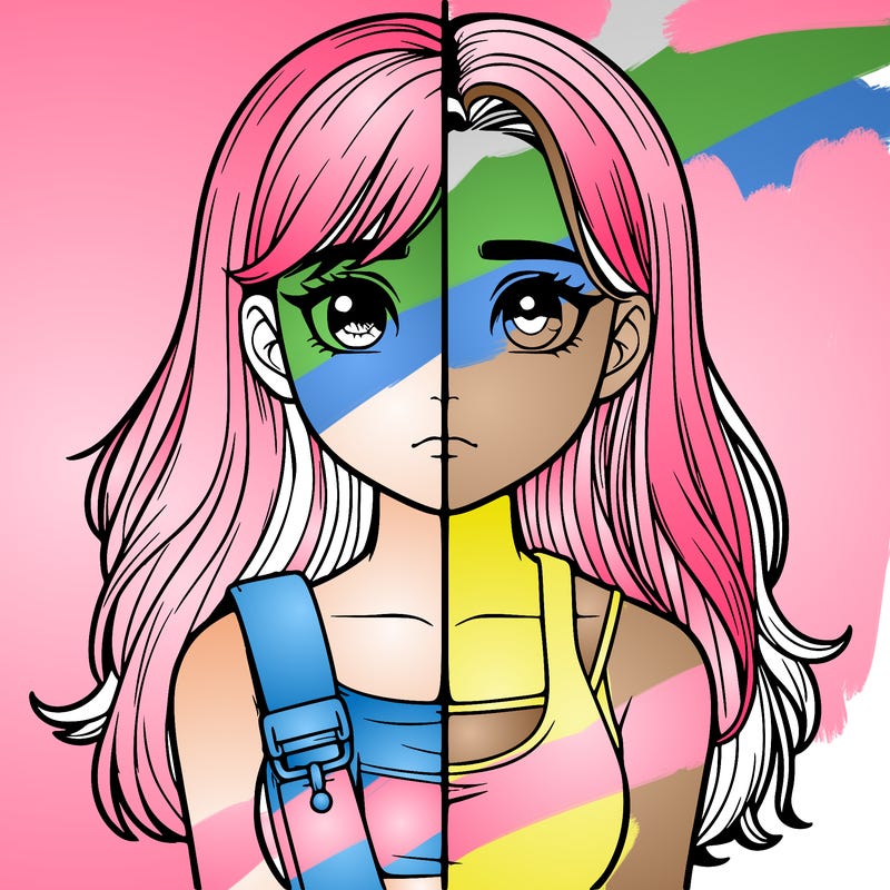 realistic girl split