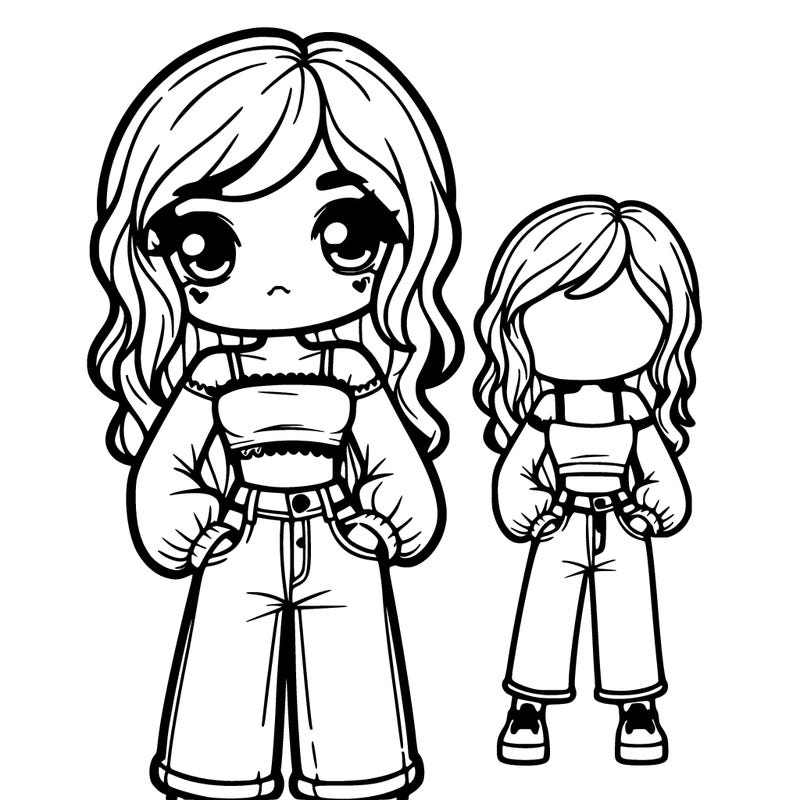 pretty girl with crop top and jeans