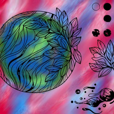 elegant marble with metallic accents like gold or rose gold