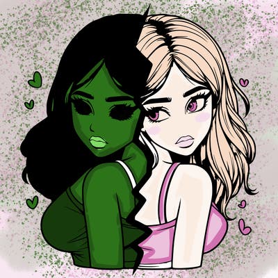 realistic girl split