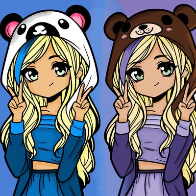 teen girl in animal costume