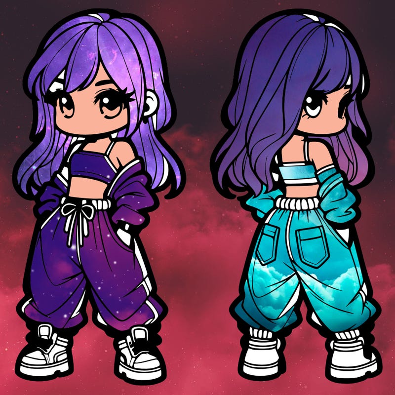 girl in crop top and baggy pants