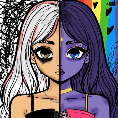 realistic girl split