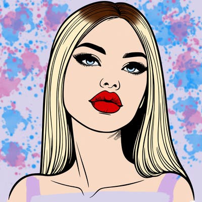 realistic woman with full lips