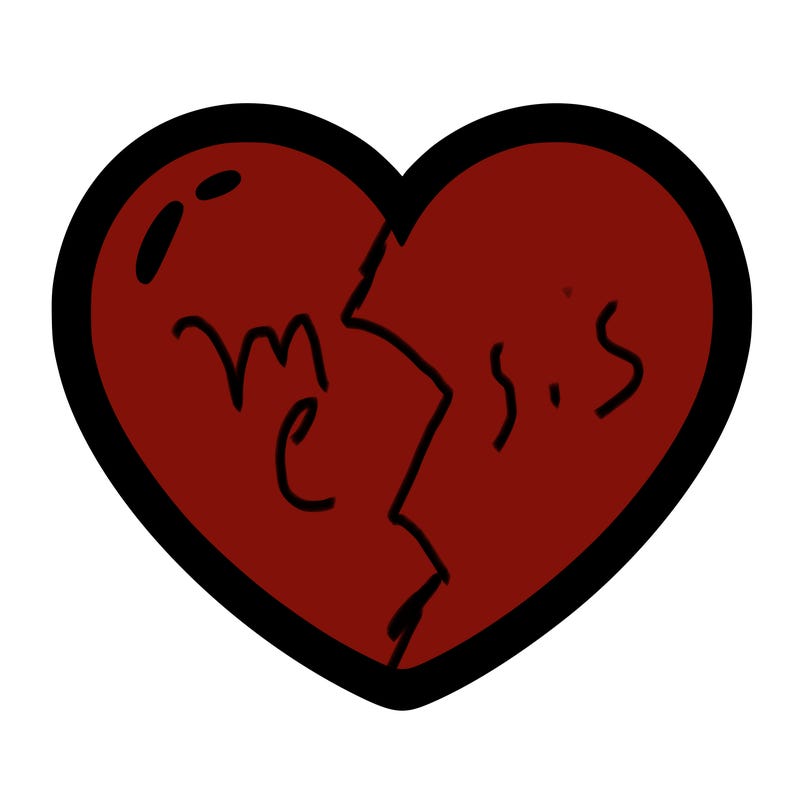 a blank heart