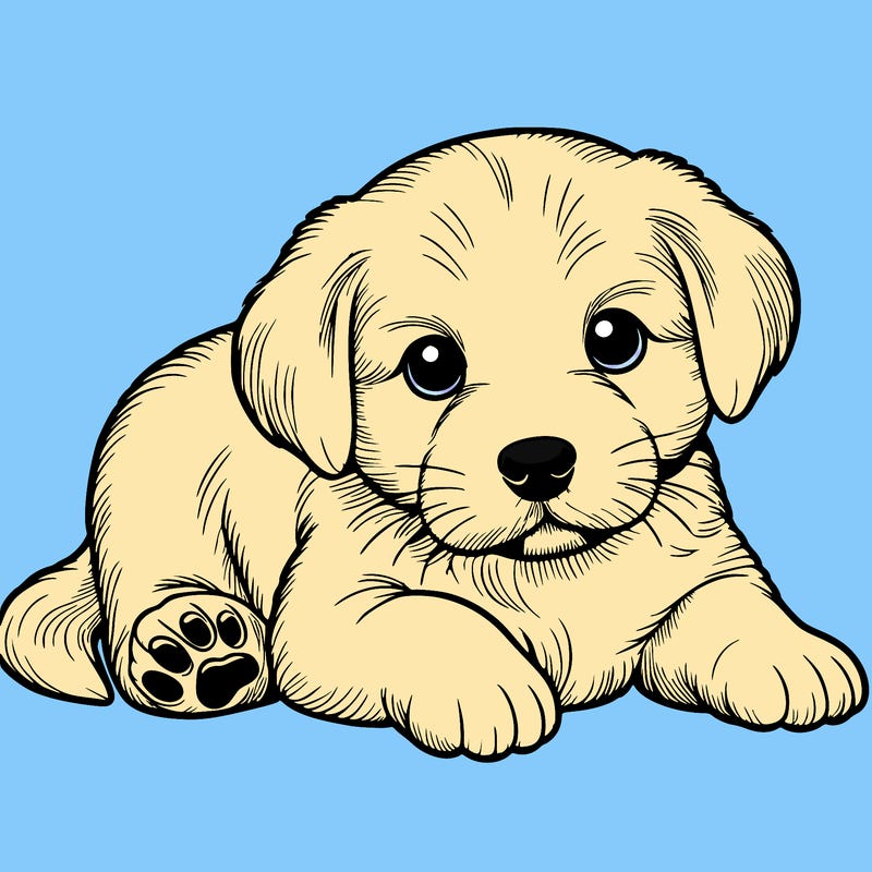 a cute realistic puppy