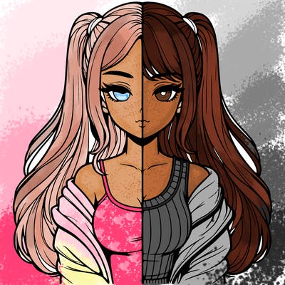 realistic girl split