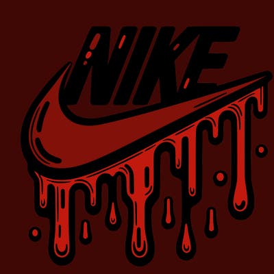 dripping nike logo