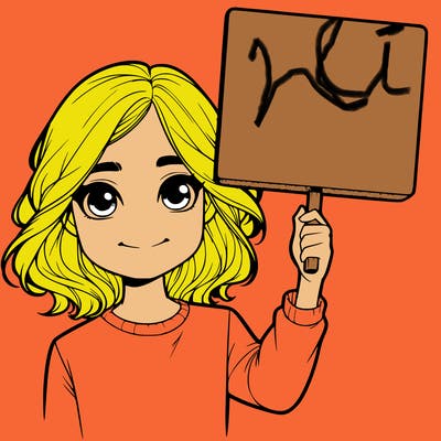 realistic girl holding up a sign