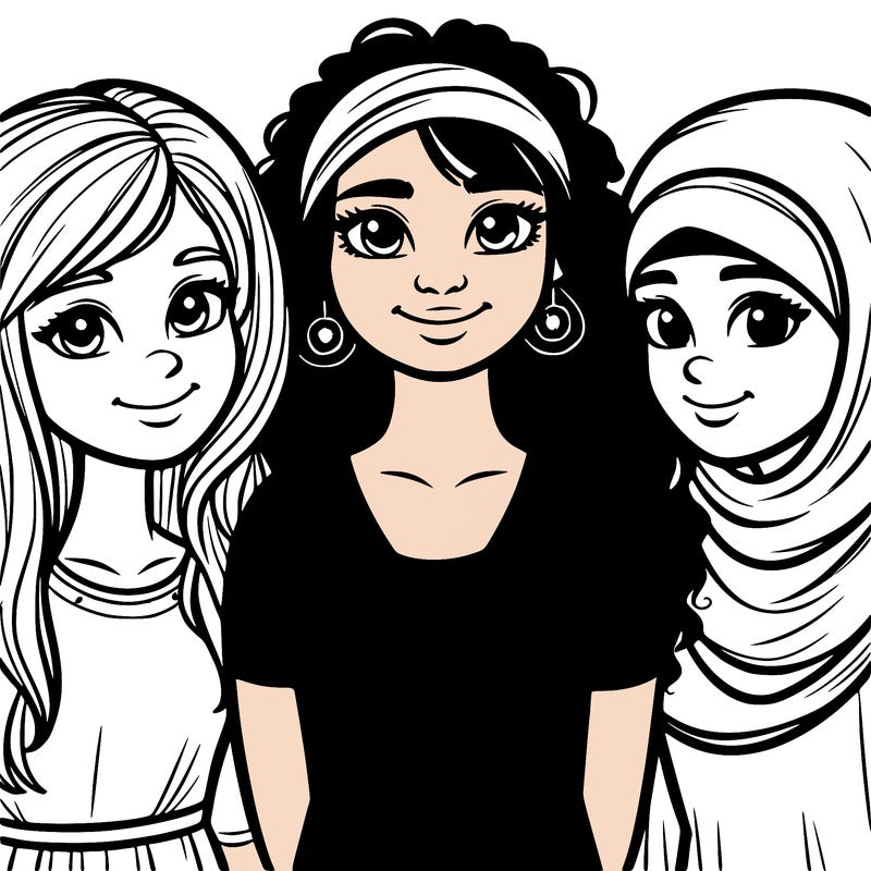 three sisters with a best sisters necklace