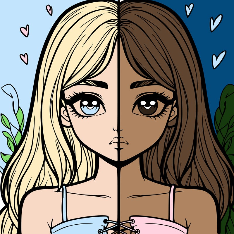 realistic girl split