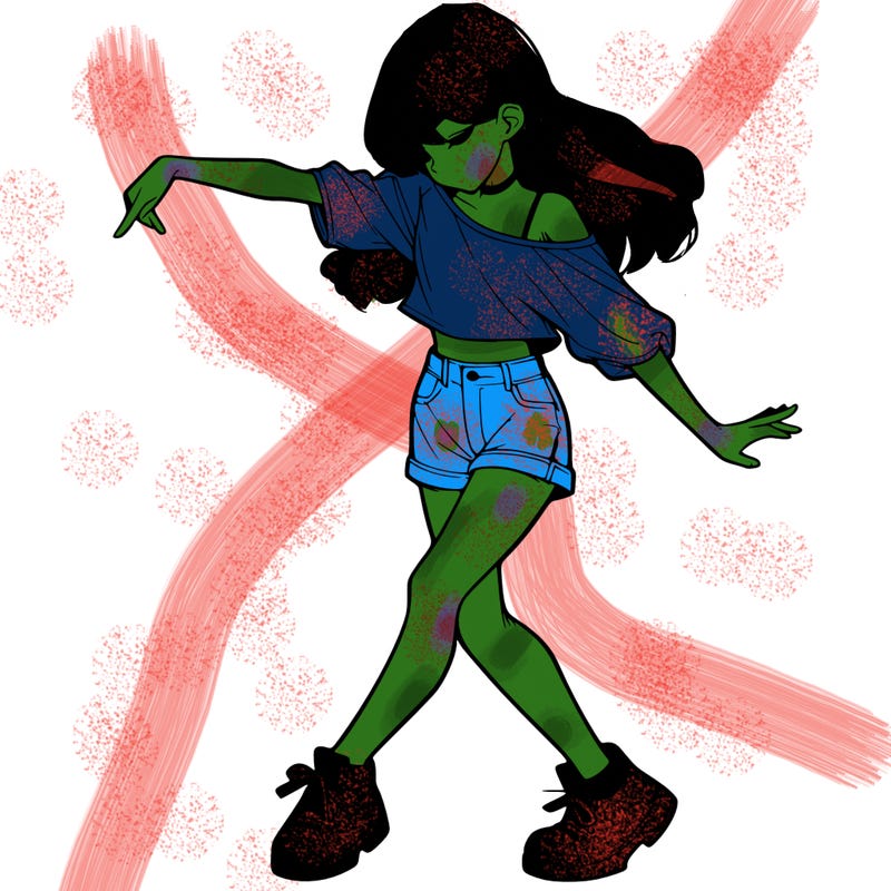 realistic girl danceing