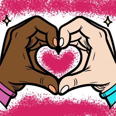 two hands make a heart