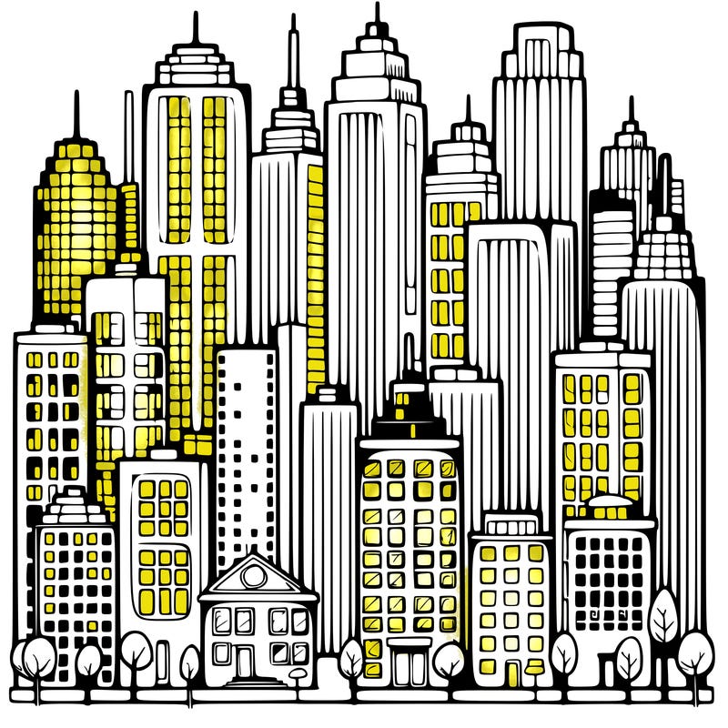 a city with skyscrapers