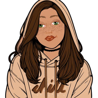 realistic  girl wearing a hoodie