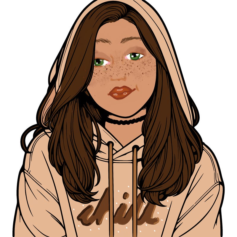 realistic  girl wearing a hoodie