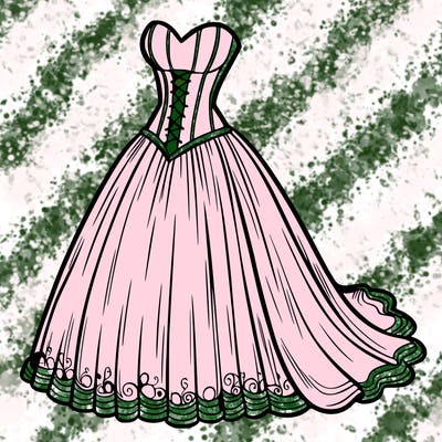 wedding dress-corset and a long and flowy skirt