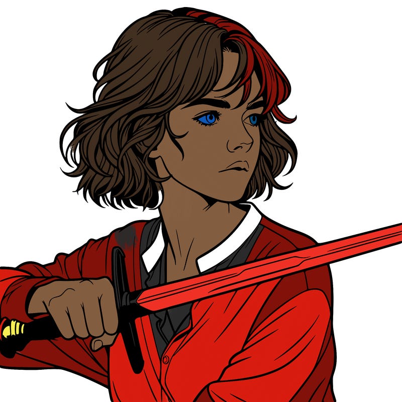 realistic girl with a sword