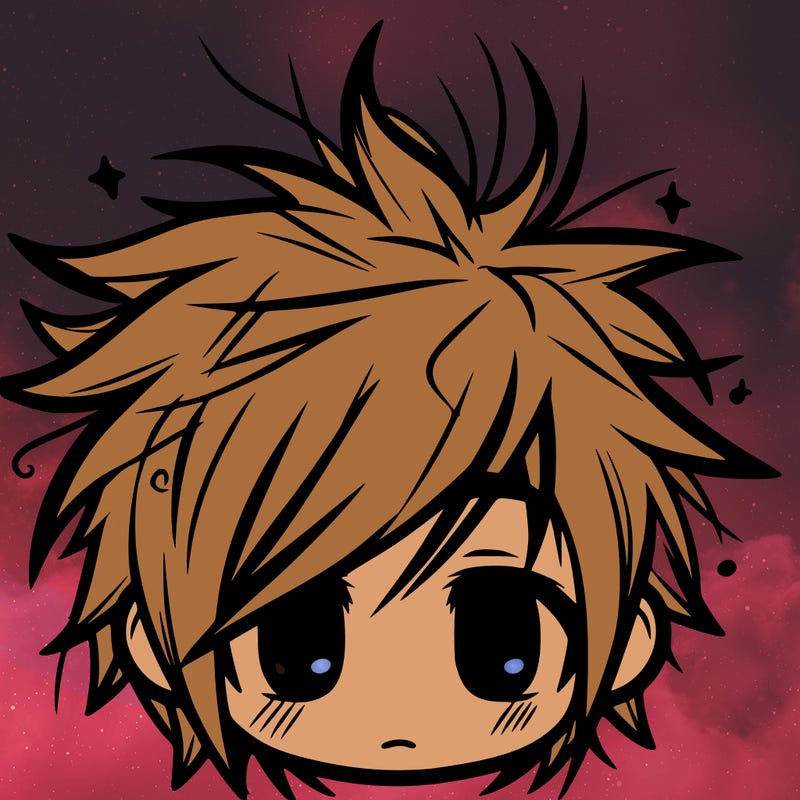 messy hair sharp eyes