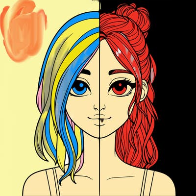 realistic girl split