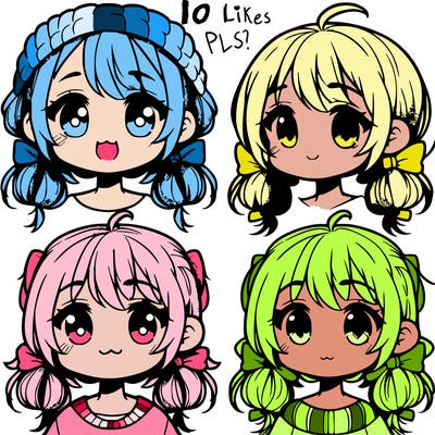 manga character girl kid